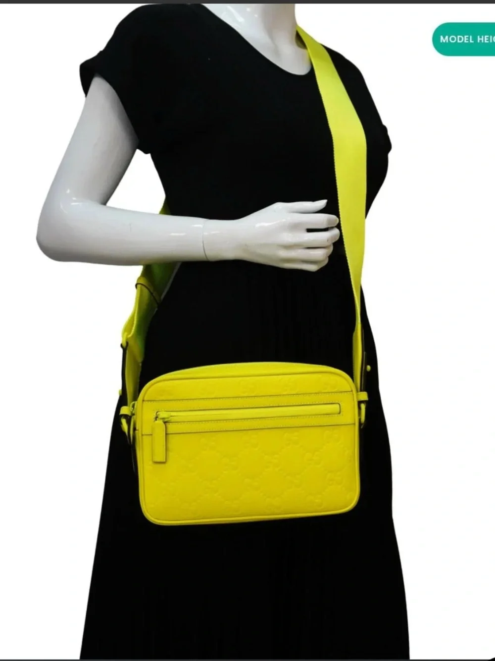 Gucci Rubber-Effect Crossbody Bag 'Fluorescent Yellow'